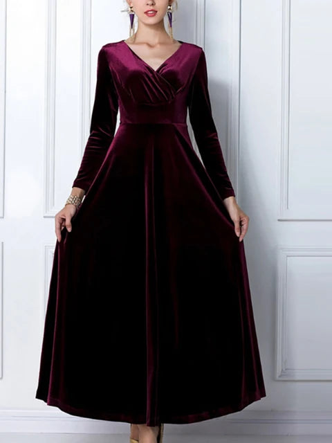 Vestido Longo de Veludo Nobre