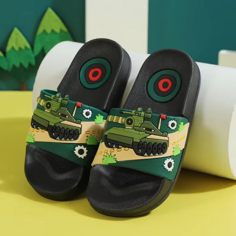 Chinelo Infantil Tanque de Guerra 3D