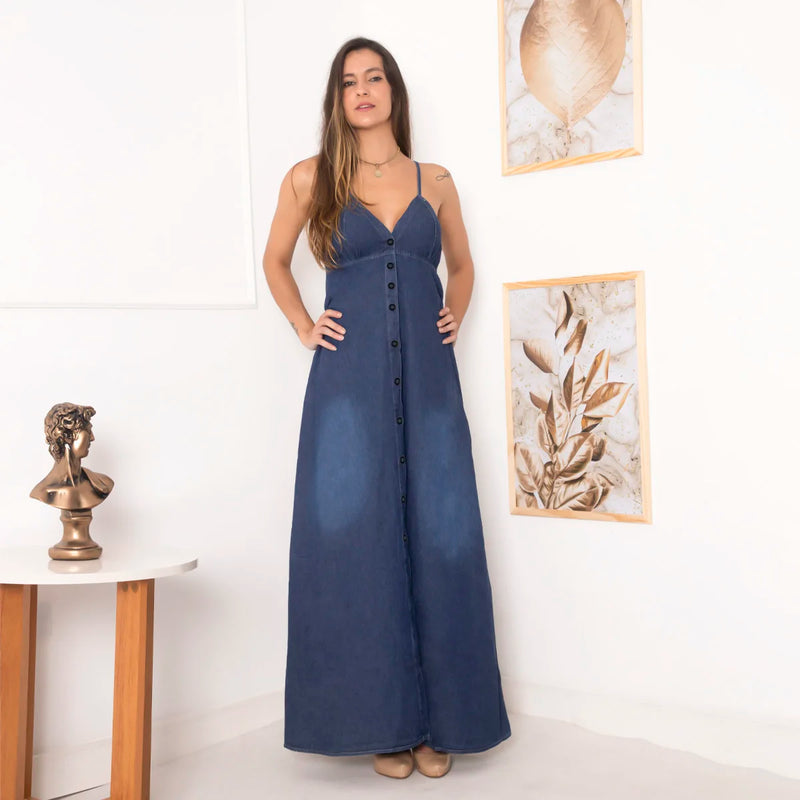 Vestido Jeans Longo