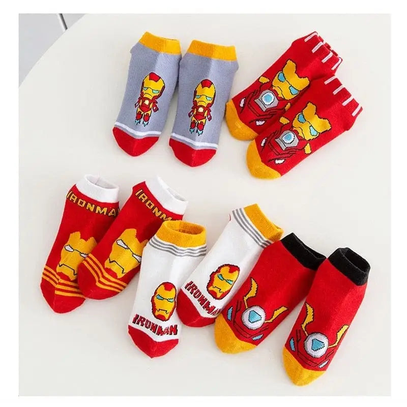 5 Pares de meias Marvel - Homem de Ferro / 1-3 Anos