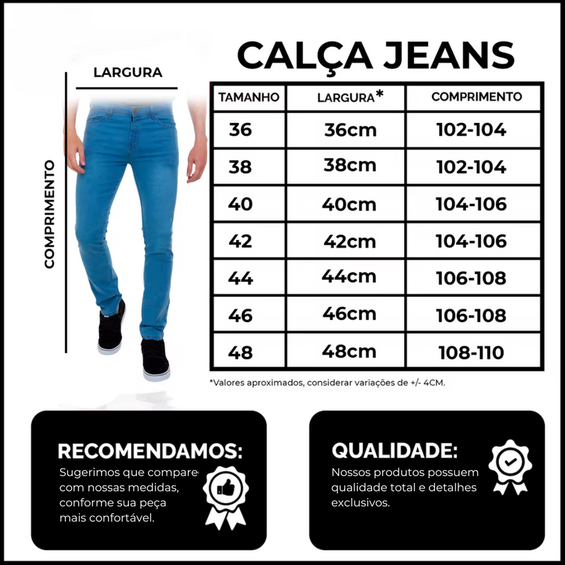 Calça Jeans Skinny Masculina