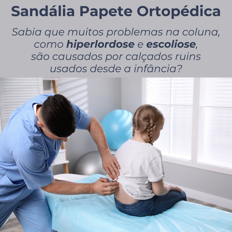 Sandália Papete Infantil Antiderrapante - Ortopédica