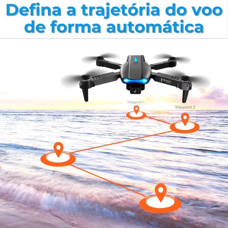 Super DRONE E99 Dual Cam 4K Ultra HD c/ Controle Remoto