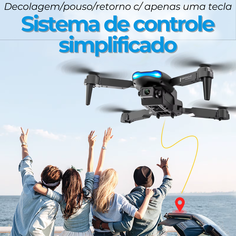 Super DRONE E99 Dual Cam 4K Ultra HD c/ Controle Remoto