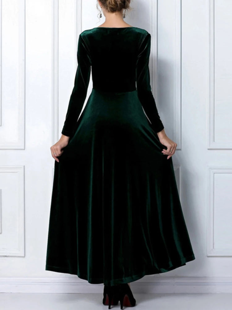 Vestido Longo de Veludo Nobre