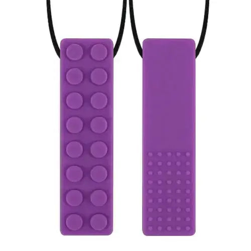 Colar de Mastigar Sensorial de Silicone - Violeta