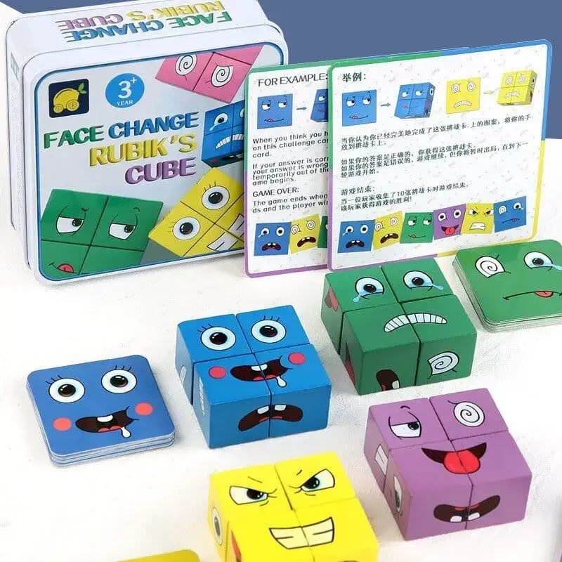 Cubo Montessori das Emoções - quebra cabeça -edu-204