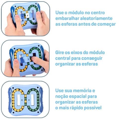 Cubo mágico giratório para alívio do estresse