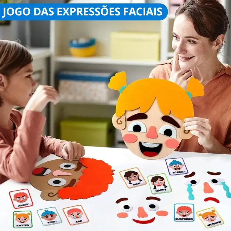 Jogo Montessori das Expressões Faciais