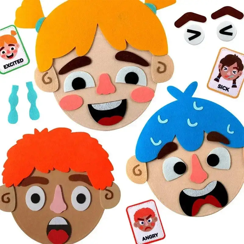 Jogo Montessori das Expressões Faciais