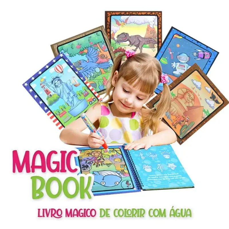 Magic book livro mágico de colorir com água + Brinde especial - magic book -edu- 159