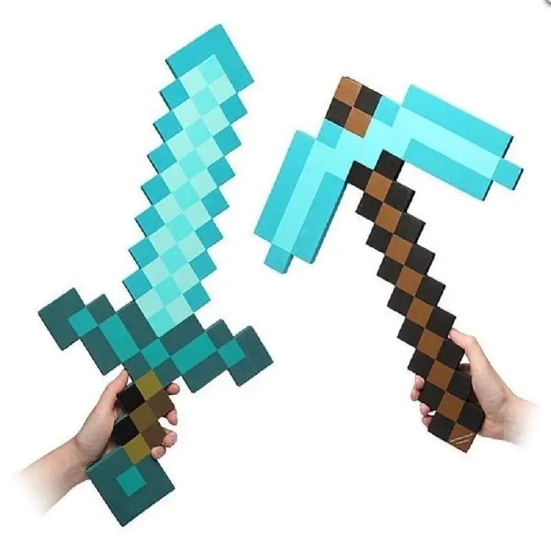 Minecraft Espada Picareta Diamante Original EVA - Brinquedo Minecraft - -brin - 176