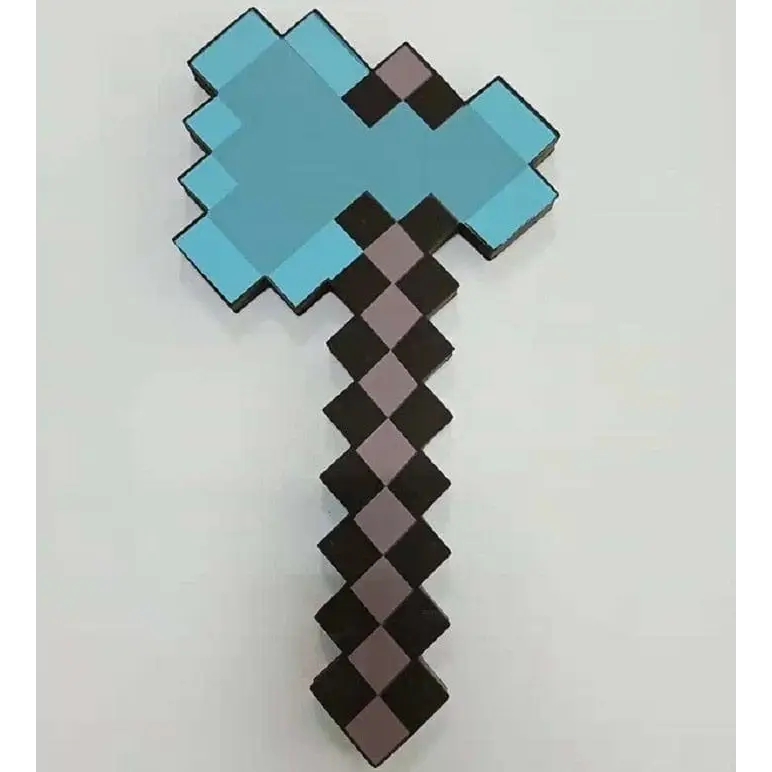 Minecraft Espada Picareta Diamante Original EVA - Machado Diamante - Brinquedo Minecraft - -brin - 176