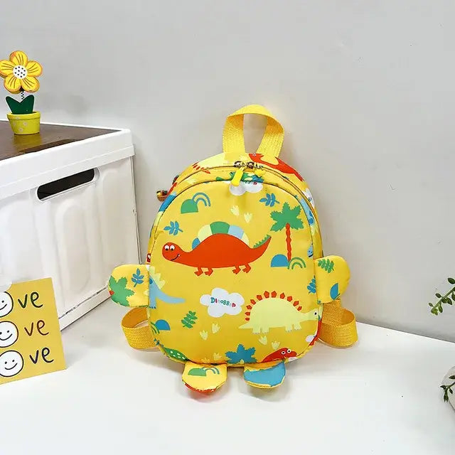 Mochila Infantil Estampada - Amarelo com dinossauros