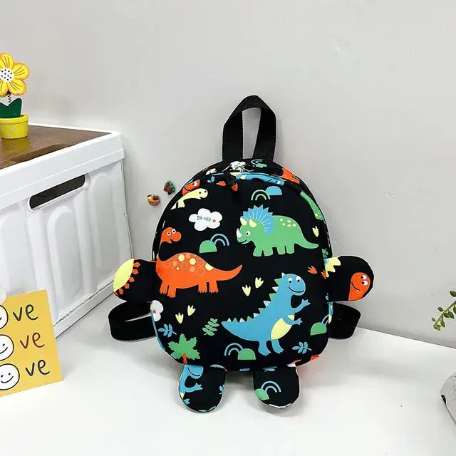 Mochila Infantil Estampada - Preto com dinossauros