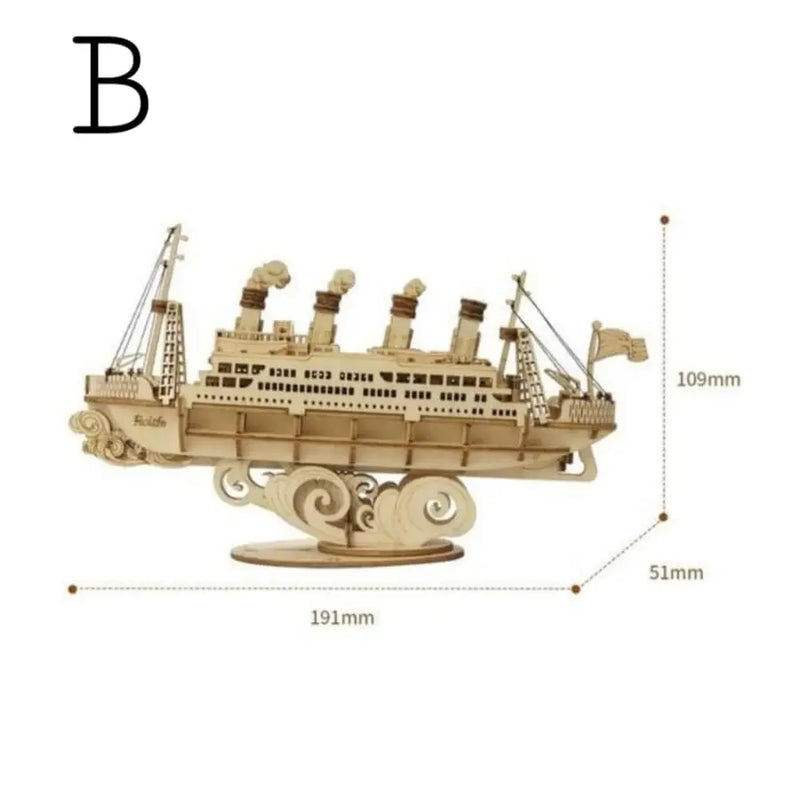 Quebra Cabeça De Barco 3D - Para sua Criança - Quebra Cabeça De Barco -brin-205