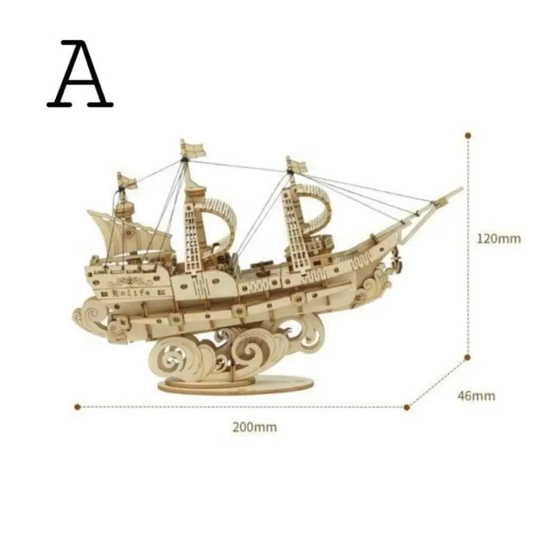 Quebra Cabeça De Barco 3D - Para sua Criança - Quebra Cabeça De Barco -brin-205