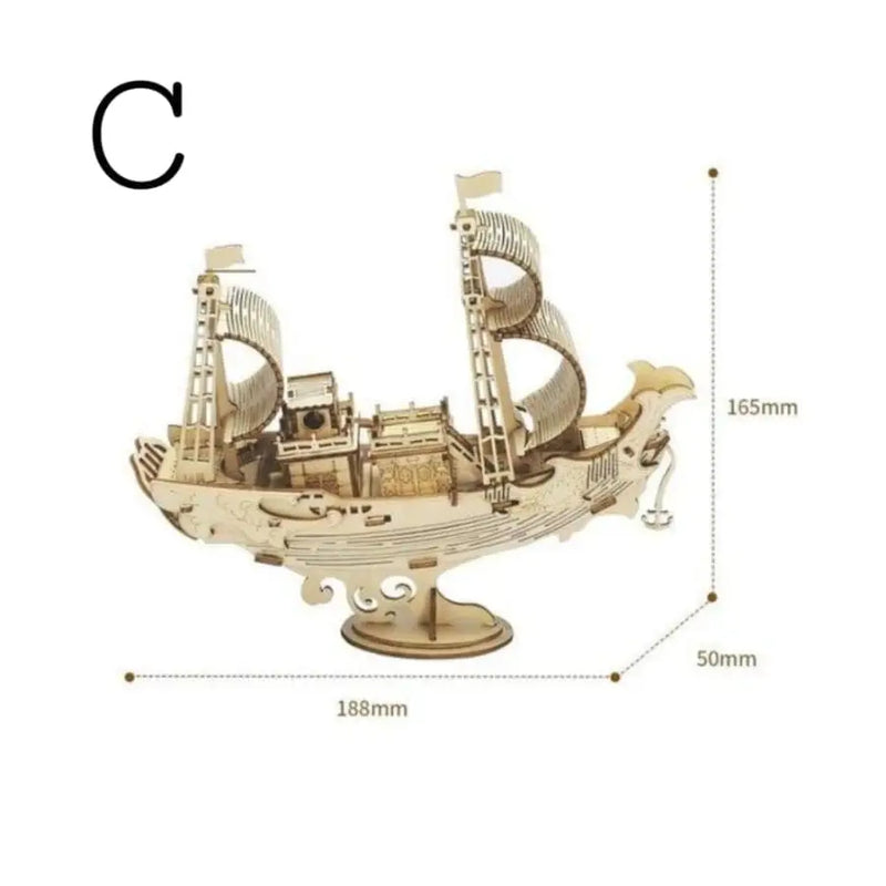 Quebra Cabeça De Barco 3D - Para sua Criança - Quebra Cabeça De Barco -brin-205