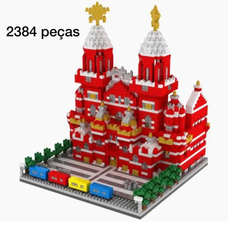 Super Blocos Para Construção De Monumentos - Palácio Vermelho 2384 Peças - Super Blocos - brin - 219